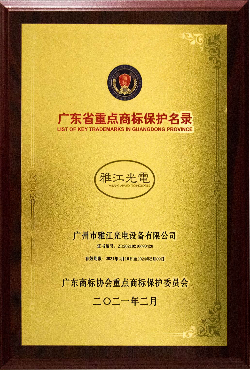广东省重点保护商标